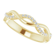 Load image into Gallery viewer, 14K Gold 1/8cttw Natural Diamond Anniversary Band In Multiple Colors - Sizes 6-8
