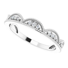 Load image into Gallery viewer, Sterling Silver 1/8cttw Diamond Stackable Ring - Sizes 6-8
