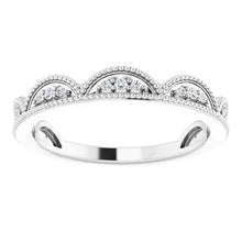 Load image into Gallery viewer, Sterling Silver 1/8cttw Diamond Stackable Ring - Sizes 6-8
