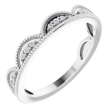 Load image into Gallery viewer, Sterling Silver 1/8cttw Diamond Stackable Ring - Sizes 6-8
