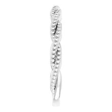 Load image into Gallery viewer, Sterling Silver Stackable Twisted Beaded Ring - Size 7

