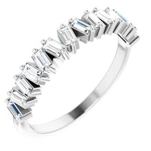 Load image into Gallery viewer, 14K White Gold 1/2cttw Natural Diamond Anniversary Band - Size 7
