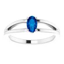 Load image into Gallery viewer, Jan-Dec 14K White Gold Natural BIRTHSTONE Youth Solitaire Ring - Size 3
