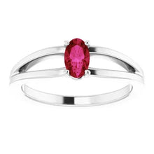 Load image into Gallery viewer, Jan-Dec 14K White Gold Natural BIRTHSTONE Youth Solitaire Ring - Size 3
