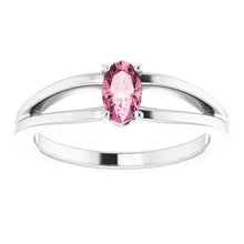 Load image into Gallery viewer, Jan-Dec 14K White Gold Natural BIRTHSTONE Youth Solitaire Ring - Size 3
