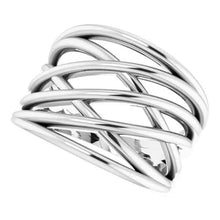 Load image into Gallery viewer, Sterling Silver Criss-Cross Ring - Sizes 5-8
