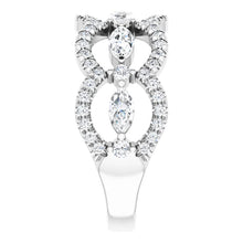 Load image into Gallery viewer, Platinum 1 1/3cttw Natural Diamond Anniversary Ring - Sizes 6-8
