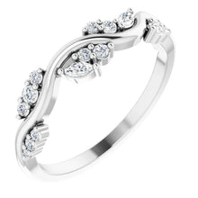 Load image into Gallery viewer, 14K White Gold 1/5cttw Natural Diamond Anniversary Band - Sizes 6-8
