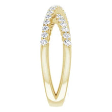 Load image into Gallery viewer, 14k Gold 1/2cttw Natural Diamond Criss-Cross Ring In Multiple Colors - Sizes 6-8
