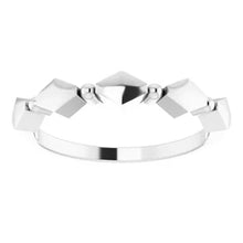 Load image into Gallery viewer, Sterling Silver Geometric Stackable Ring - Sizes 5-8
