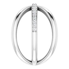 Load image into Gallery viewer, 14K White Gold 1/6cttw Diamond Criss-Cross Ring - Sizes 6-8
