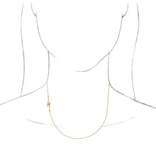 Load image into Gallery viewer, 14k Gold Lightning Bolt 16&quot; Necklace In Multiple Colors
