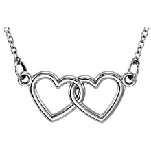 Load image into Gallery viewer, Sterling Silver Tiny Posh® Double Heart 16-18&quot; Necklace
