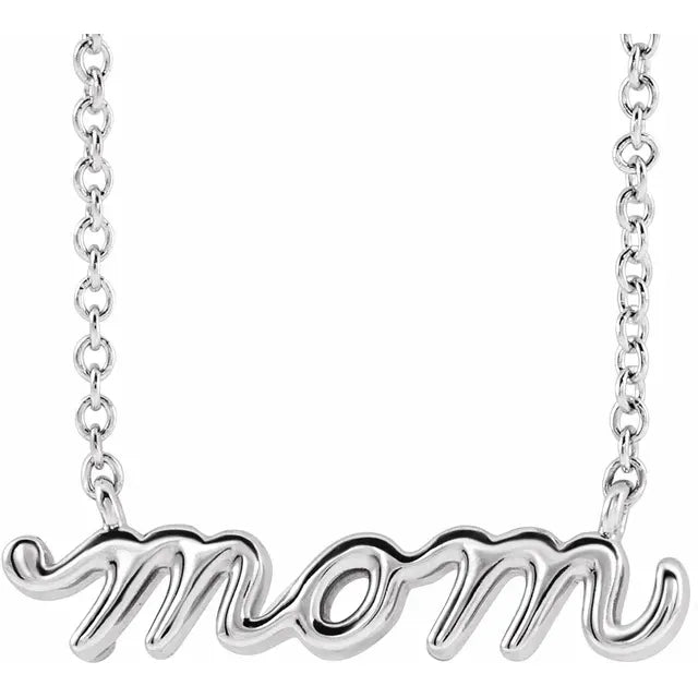 14k Gold Petite Mom Script 18