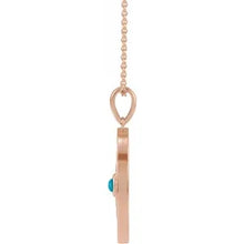 Load image into Gallery viewer, Natural Turquoise &amp; 1/6cttw Natural Diamond Evil Eye 16-18&quot; Necklace In Multiple Colors
