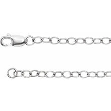 Load image into Gallery viewer, 14K White Gold 2.5mm Cable Chain Bracelet
