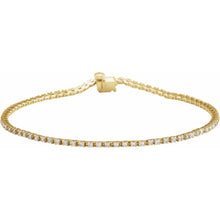 Load image into Gallery viewer, 14k Gold 1cttw Lab-Grown Diamond Line 7 1/4&quot; Bracelet In Multiple Colors
