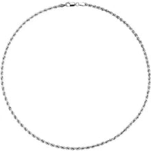 Load image into Gallery viewer, 14k Gold 3mm Rope Chain In Multiple Lengths &amp; Colors
