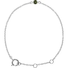 Load image into Gallery viewer, Jan-Dec 14K White Gold Imitation Stone Youth BIRTHSTONE 4 1/2-5 1/2&quot; Bracelets
