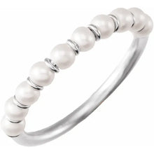 Load image into Gallery viewer, 14k Gold Cultured Freshwater Pearl Ring In Multiple Colors - Sizes 5-8
