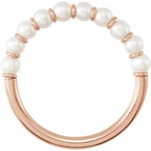 Load image into Gallery viewer, 14k Gold Cultured Freshwater Pearl Ring In Multiple Colors - Sizes 5-8
