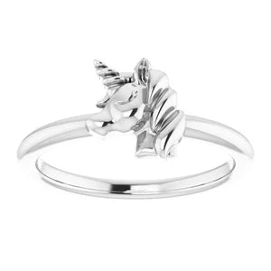 14k Gold Youth Unicorn Ring In Multiple Colors - Size 3
