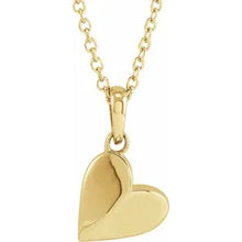 Load image into Gallery viewer, 14k Gold Tiny Heart 16-18&quot; Necklace In Multiple Colors
