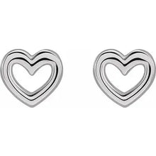 Load image into Gallery viewer, 14k Gold Petite Heart Earrings In Multiple Colors
