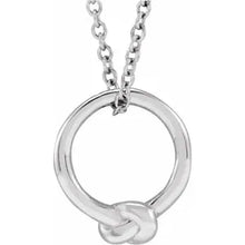 Load image into Gallery viewer, 14k Gold Circle Knot 18&quot; Necklace In Multiple Colors
