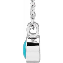 Load image into Gallery viewer, Sterling Silver Natural Turquoise Bezel-Set 16-18&quot; Necklace
