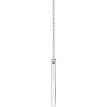 Load image into Gallery viewer, 14k Gold 25x2.6mm Four-Sided Vertical Bar 16-18&quot; Necklace In Multiple Colors
