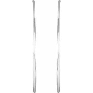 Sterling Silver Endless 1.6mm Wide Hoop Tube Earrings In Multiple Sizes