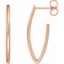 Load image into Gallery viewer, 14k Gold 26mm Geometric Hoop Earrings In Multiple Colors
