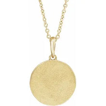 Load image into Gallery viewer, 14K Yellow Gold Petite Multi-Gemstone Celestial Coin 18&quot; Necklace
