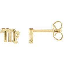 Load image into Gallery viewer, 14k Gold Zodiac Stud Earrings In Multiple Colors
