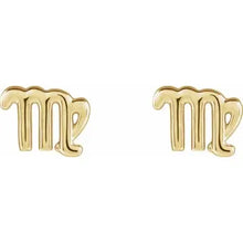 Load image into Gallery viewer, 14k Gold Zodiac Stud Earrings In Multiple Colors
