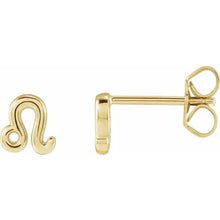 Load image into Gallery viewer, 14k Gold Zodiac Stud Earrings In Multiple Colors
