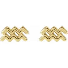 Load image into Gallery viewer, 14k Gold Zodiac Stud Earrings In Multiple Colors
