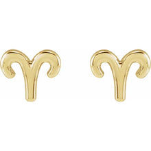 Load image into Gallery viewer, 14k Gold Zodiac Stud Earrings In Multiple Colors
