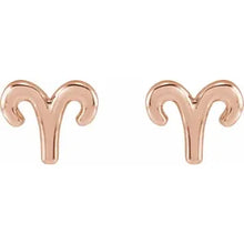 Load image into Gallery viewer, 14k Gold Zodiac Stud Earrings In Multiple Colors
