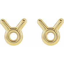 Load image into Gallery viewer, 14k Gold Zodiac Stud Earrings In Multiple Colors
