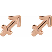 Load image into Gallery viewer, 14k Gold Zodiac Stud Earrings In Multiple Colors
