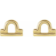 Load image into Gallery viewer, 14k Gold Zodiac Stud Earrings In Multiple Colors
