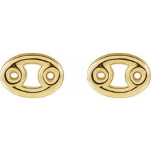 Load image into Gallery viewer, 14k Gold Zodiac Stud Earrings In Multiple Colors
