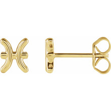 Load image into Gallery viewer, 14k Gold Zodiac Stud Earrings In Multiple Colors
