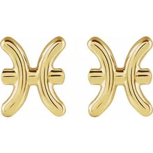 Load image into Gallery viewer, 14k Gold Zodiac Stud Earrings In Multiple Colors
