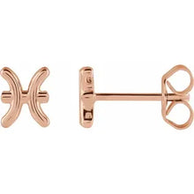 Load image into Gallery viewer, 14k Gold Zodiac Stud Earrings In Multiple Colors
