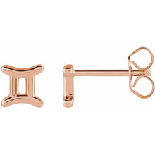 Load image into Gallery viewer, 14k Gold Zodiac Stud Earrings In Multiple Colors
