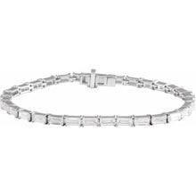 Load image into Gallery viewer, 14K White Gold 6.20cttw Lab-Grown Diamond 7&quot; Bracelet
