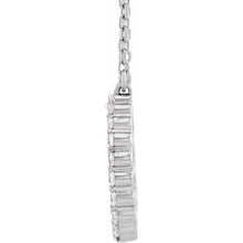 Load image into Gallery viewer, 14K White Gold 3/8cttw Natural Diamond Graduated Circle 16-18&quot; Necklace
